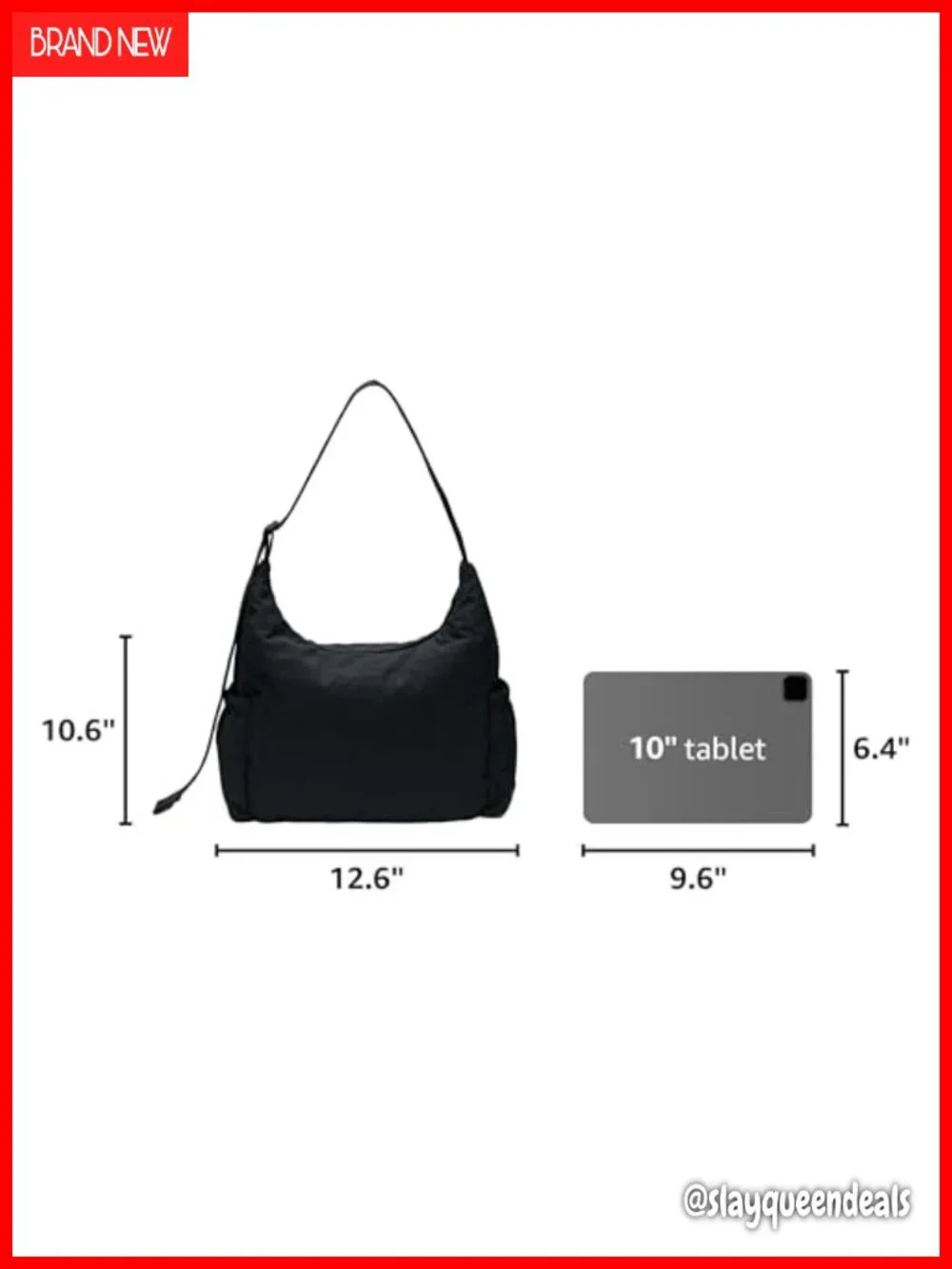 Nylon Hobo Crossbody Bag Lightweight Large Travel Handbag